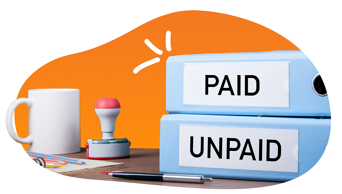 Binders of Paid and Unpaid Invoices