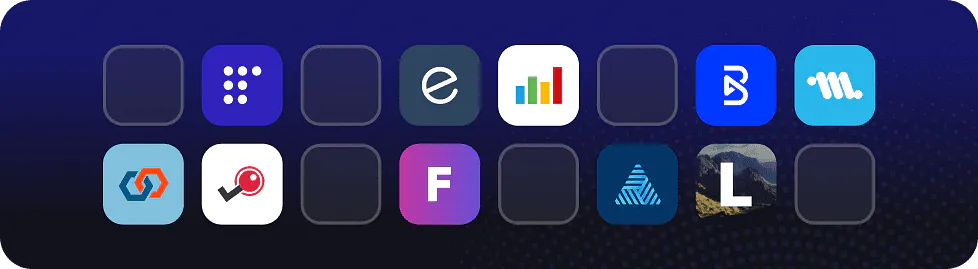 Logos of the top 10 loan origination software platforms compared in this guide