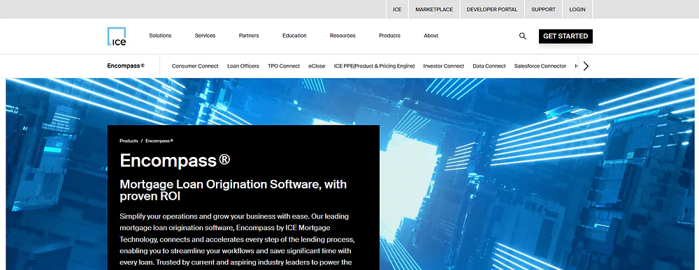 Encompass by ICE Mortgage Technology loan origination system