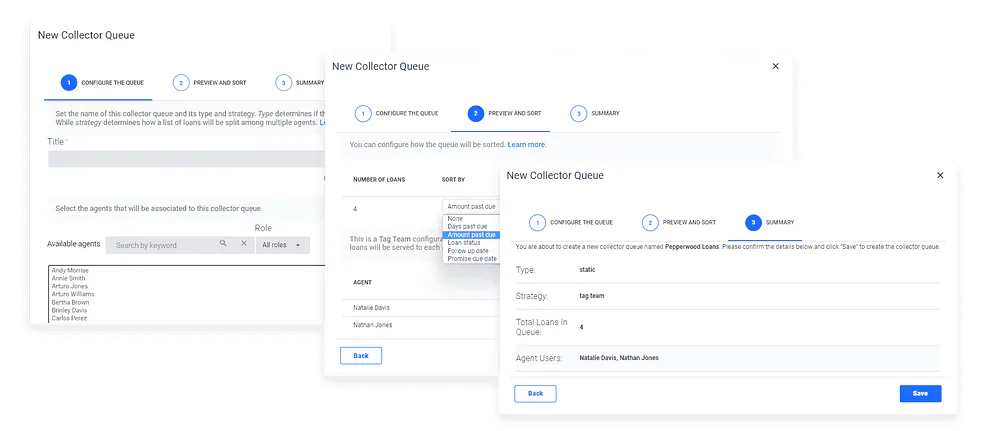 Screenshot of data collector queue