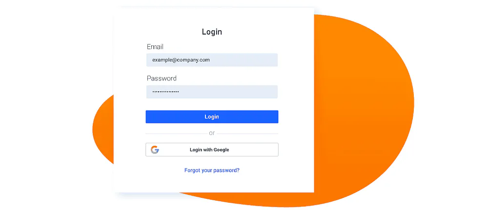 Screenshot of the updated single sign on screen