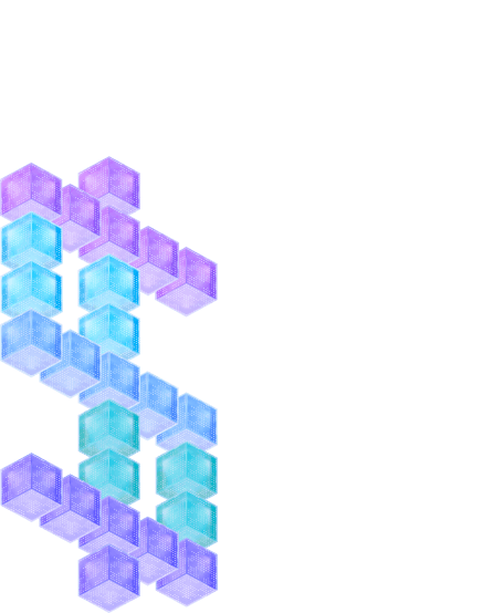 Render of cubes in the shape of a dollar sign
