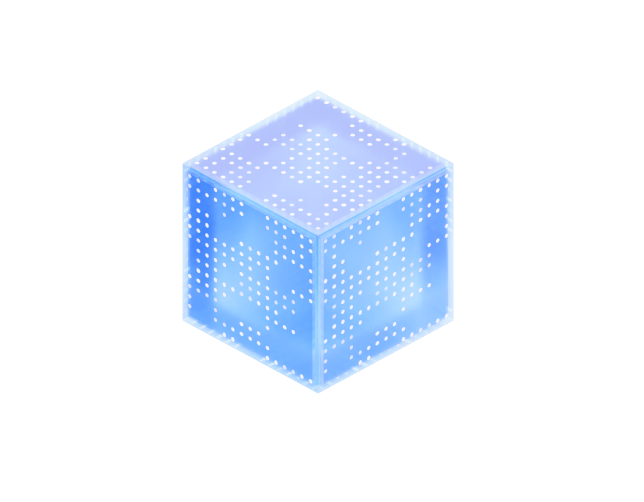 Rendering of a cube represening one of LoanPro's platorm suites