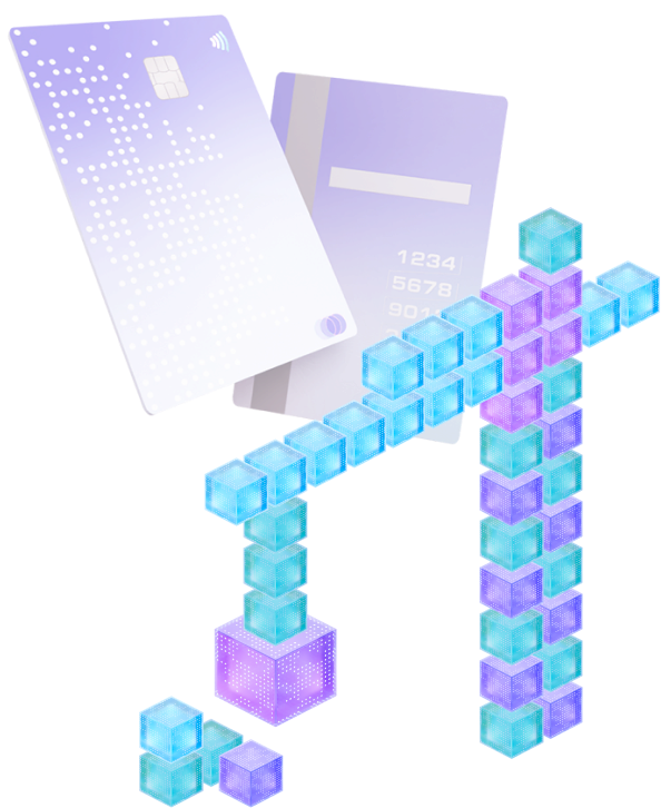 image of a cubes and a credit cards